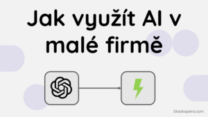 Blog header image s textem AI programy pro male firmy